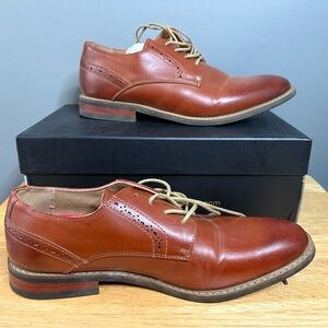 Bruno Marc Oxford Shoes Men's 8 Prince-16 Brown Lace Up Almond Toe Dress Shoes